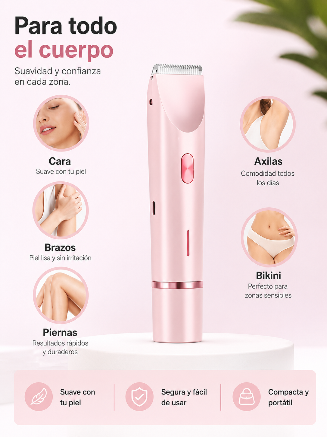 Depiladora 2 en 1 para Mujer | Incluye 2 Peines