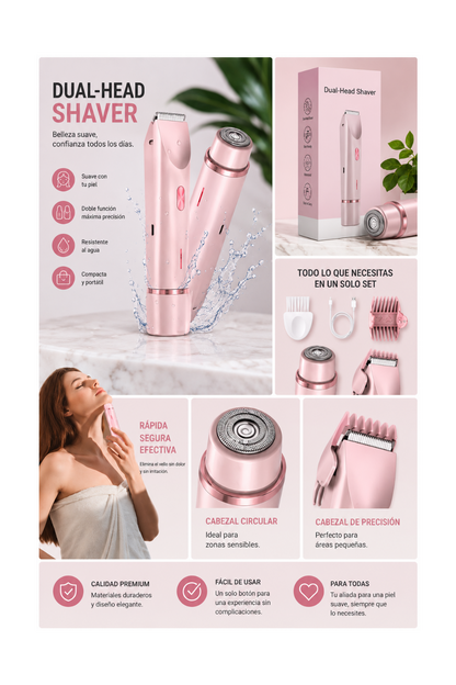 Depiladora 2 en 1 para Mujer | Incluye 2 Peines