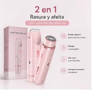 Depiladora 2 en 1 para Mujer | Incluye 2 Peines